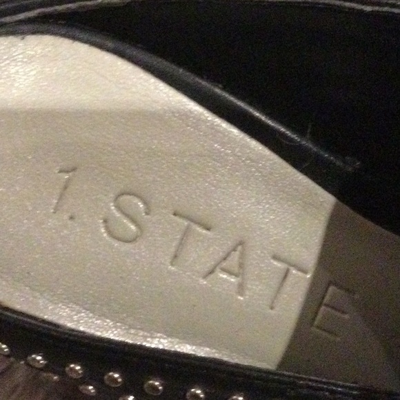 1.State studded cowboy western style black mules in 37.5 or 7 trendy - Picture 3 of 7